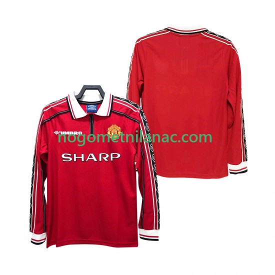 Dres Manchester United Retro Domaći 1998 1999 Dugim Rukavima - Muški