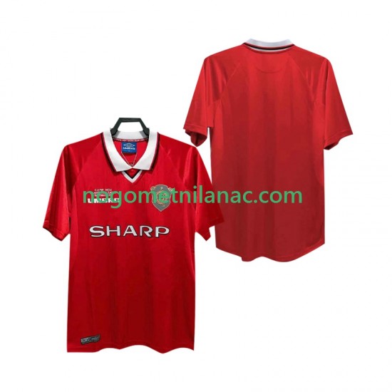 Dres Manchester United 2000 Retro Domaći 1999 Kratkih Rukava - Muški