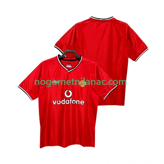Dres Manchester United 2000 Retro Domaći 2002 Kratkih Rukava - Muški