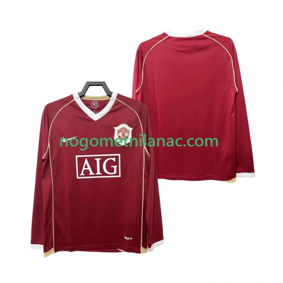 Dres Manchester United 2007 Retro Domaći 2006 Dugim Rukavima - Muški