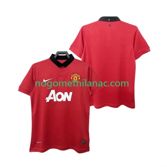 Dres Manchester United 2013 2014 Retro Domaći Kratkih Rukava - Muški