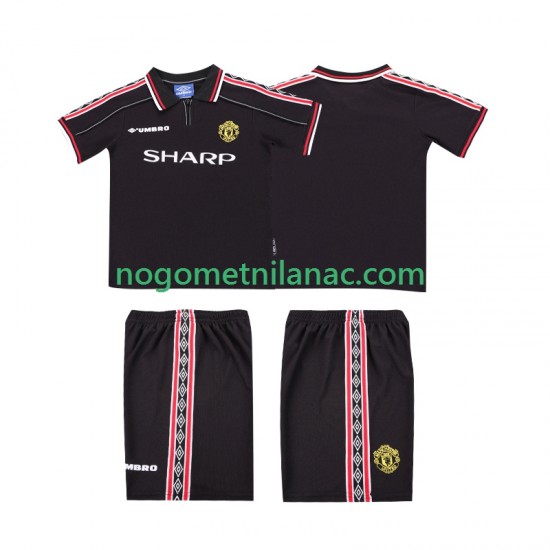 Dres Manchester United Retro Gostujući 1998 1999 Kratkih Rukava - Dječji