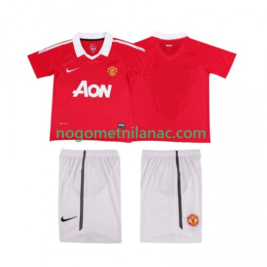 Dres Manchester United Retro Domaći 2011 2010 Kratkih Rukava - Dječji