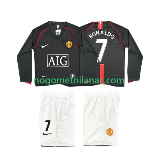 Dres Manchester United Ronaldo 7 2007 Retro Gostujući 2008 Dugim Rukavima - Dječji