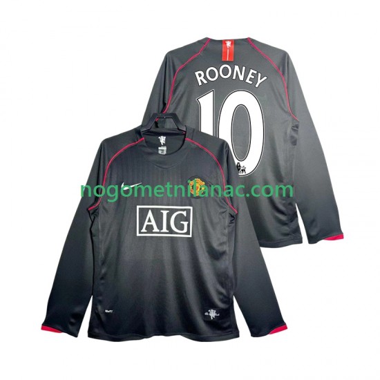Dres Manchester United Rooney 10 2007 Retro Gostujući 2008 Dugim Rukavima - Muški