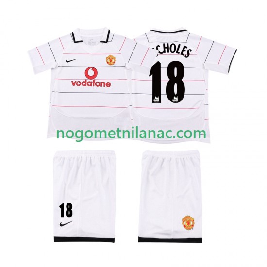 Dres Manchester United SCHOLES 18 2003 Retro Treći 2006 Kratkih Rukava - Dječji