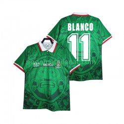Dres Meksiko BLANCO 11 Retro Domaći 1998 Kratkih Rukava - Muški