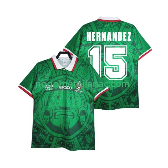 Dres Meksiko HERNANDEZ 15 Retro Domaći 1998 Kratkih Rukava - Muški