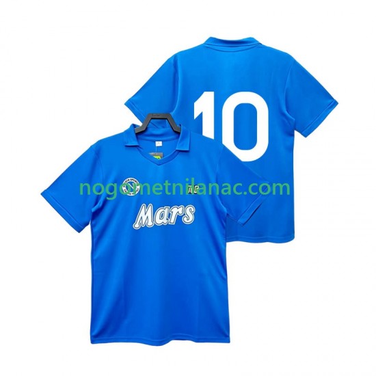 Dres Napoli 10 1988 1989 Retro Domaći Kratkih Rukava - Muški