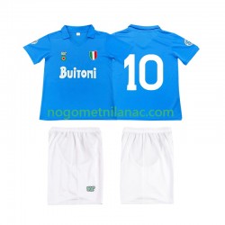 Dres Napoli 10 1987 1988 Retro Domaći Kratkih Rukava - Dječji