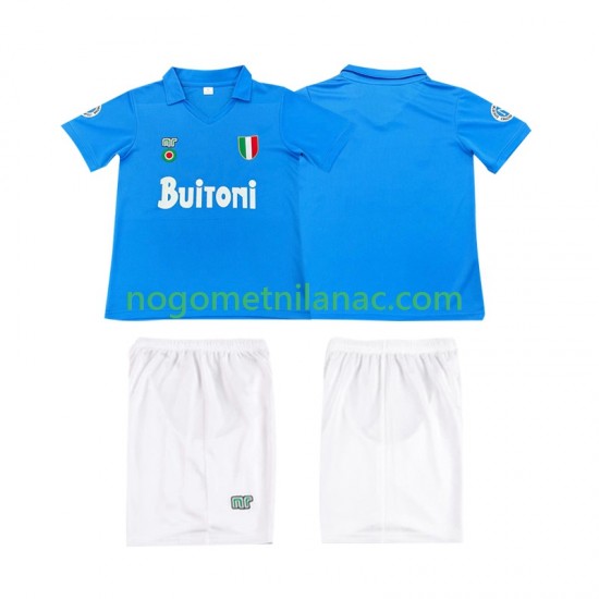Dres Napoli 1987 1988 Retro Domaći Kratkih Rukava - Dječji