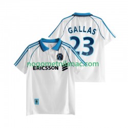 Dres Olympique de Marseille Gallas 23 Retro Domaći 1998 1999 Kratkih Rukava - Muški Dres Olympique de Marseille Gallas 23 Retro Domaći 1998 1999 Kratkih Rukava - Muški