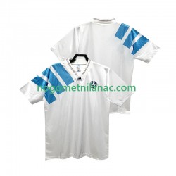 Dres Olympique de Marseille 1992 1993 Retro Domaći Kratkih Rukava - Muški