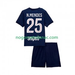 Dres Paris Saint-Germain Nuno Mendes 25 Domaći 2025-2026 Kratkih Rukava - Dječji Dres Paris Saint-Germain Nuno Mendes 25 Domaći 2025-2026 Kratkih Rukava - Dječji