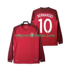 Dres Portugal BERNARDO 10 2016 Retro Domaći Dugim Rukavima - Muški Dres Portugal BERNARDO 10 2016 Retro Domaći Dugim Rukavima - Muški