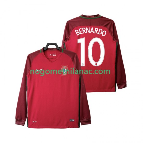 Dres Portugal BERNARDO 10 2016 Retro Domaći Dugim Rukavima - Muški
