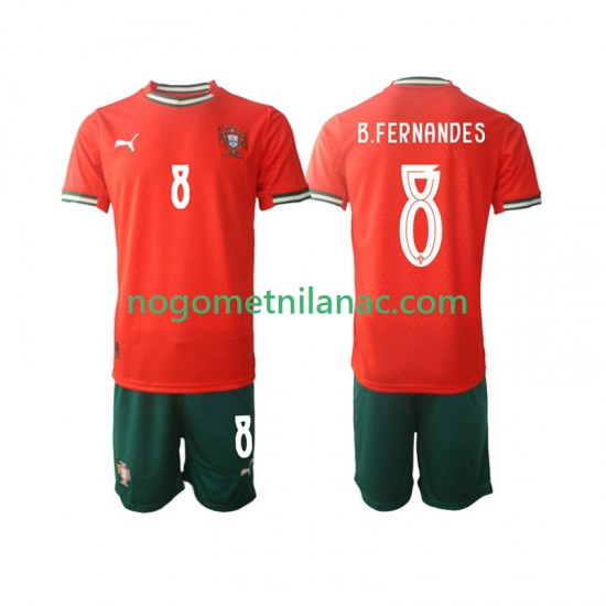 Dres Portugal Bruno Fernandes 8 Domaći 2025-2026 Kratkih Rukava - Dječji