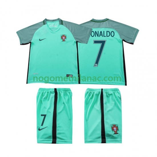 Dres Portugal Cristiano Ronaldo 7 2016 Retro Gostujući Kratkih Rukava - Dječji