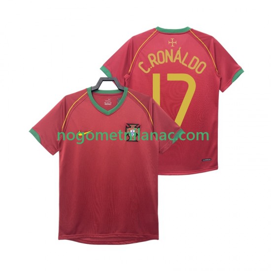Dres Portugal Crstiano Ronaldo 17 Retro Domaći 2006 Kratkih Rukava - Muški