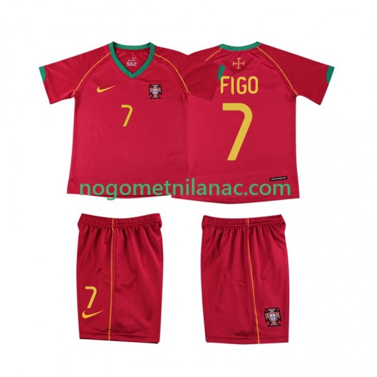 Dres Portugal FIGO 7 Retro Domaći 2006 Kratkih Rukava - Dječji