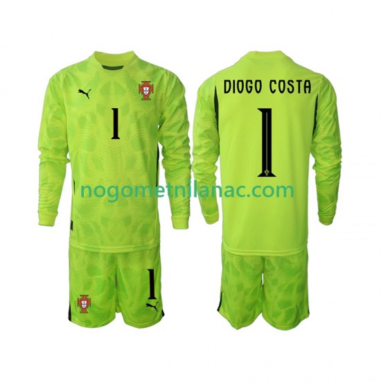 Golmanski Dres - Dres Portugal Diogo Costa 1 Domaći 2025 Dugim Rukavima - Dječji