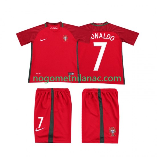 Dres Portugal RONALDO 7 2016 Retro Domaći Kratkih Rukava - Dječji