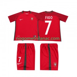 Dres Portugal FIGO 7 2016 Retro Domaći Kratkih Rukava - Dječji Dres Portugal FIGO 7 2016 Retro Domaći Kratkih Rukava - Dječji