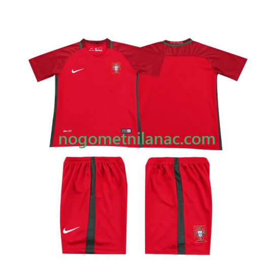 Dres Portugal 2016 Retro Domaći Kratkih Rukava - Dječji