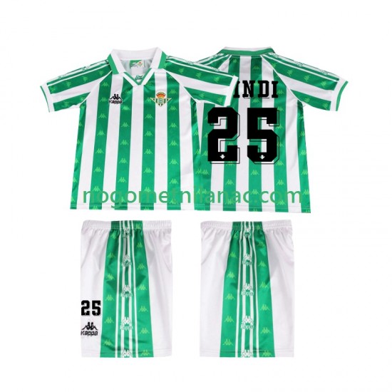 Dres Real Betis FINIDI 25 1996 1997 Retro Domaći Kratkih Rukava - Dječji