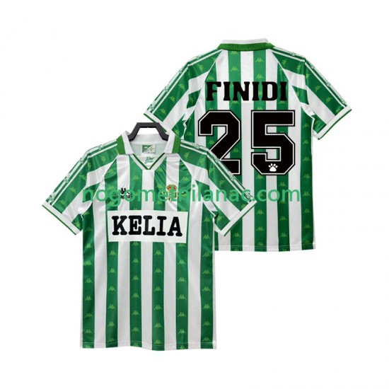 Dres Real Betis FINIDI 25 1995 1996 Retro Domaći Kratkih Rukava - Muški