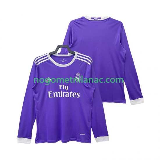 Dres Real Madrid 2016 2017 Retro Gostujući Dugim Rukavima - Muški