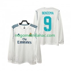 Dres Real Madrid BENZEMA 9 2017 2018 Retro Domaći Dugim Rukavima - Muški