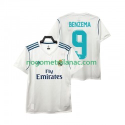 Dres Real Madrid BENZEMA 9 2017 2018 Retro Domaći Kratkih Rukava - Muški