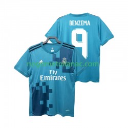 Dres Real Madrid BENZEMA 9 2017 2018 Retro Treći Kratkih Rukava - Muški