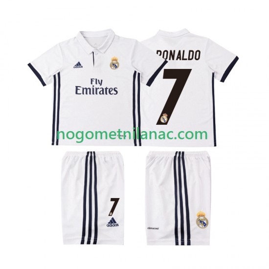Dres Real Madrid Cristiano Ronaldo 7 2016 2017 Retro Domaći Kratkih Rukava - Dječji