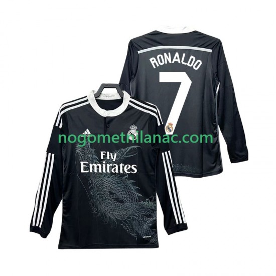 Dres Real Madrid Cristiano Ronaldo 7 2014 2015 Retro Treći Dugim Rukavima - Muški