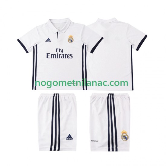 Dres Real Madrid 2016 2017 Retro Domaći Kratkih Rukava - Dječji