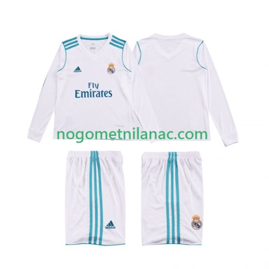 Dres Real Madrid 2017 2018 Retro Domaći Dugim Rukavima - Dječji