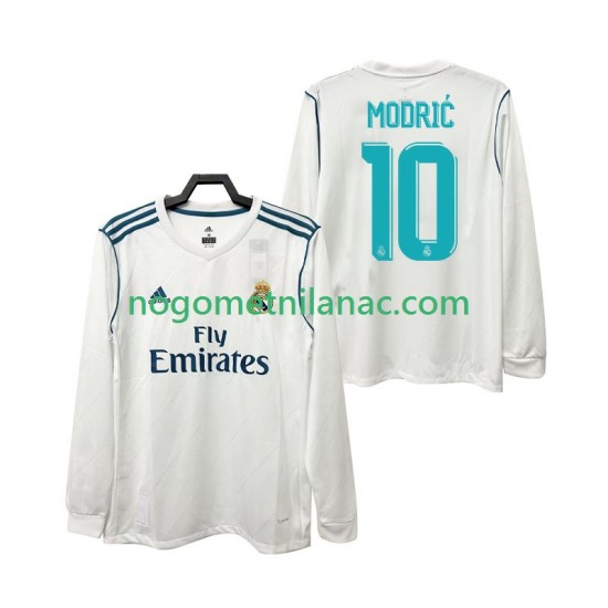 Dres Real Madrid Modrić 10 2017 2018 Retro Domaći Dugim Rukavima - Muški
