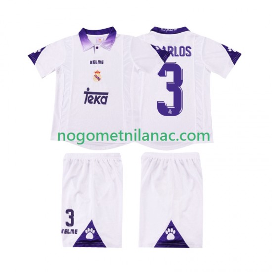 Dres Real Madrid R CARLOS 3 1997 Retro Domaći 1998 Kratkih Rukava - Dječji