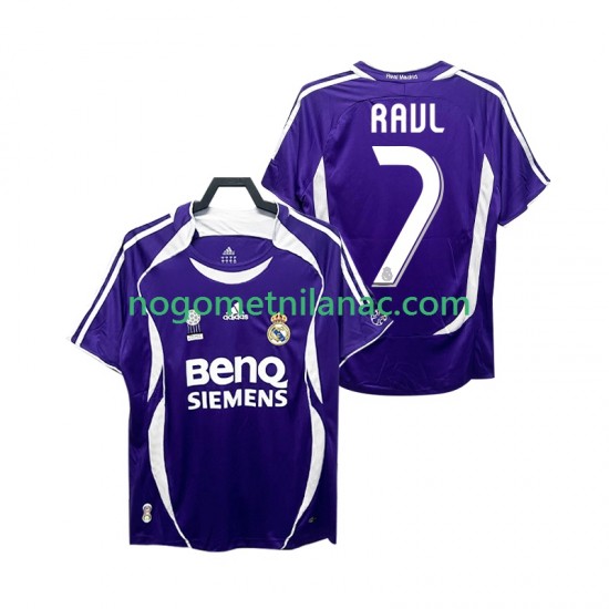 Dres Real Madrid RAUL 7 2007 Retro Gostujući 2006 Kratkih Rukava - Muški