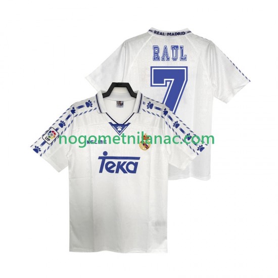 Dres Real Madrid RAUL 7 1996 1997 Retro Domaći Kratkih Rukava - Muški