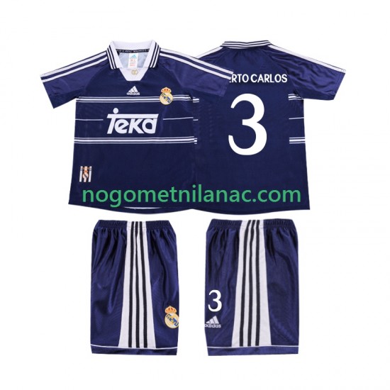 Dres Real Madrid ROBERTO CARLOS 3 Retro Gostujući 1998 1999 Kratkih Rukava - Dječji