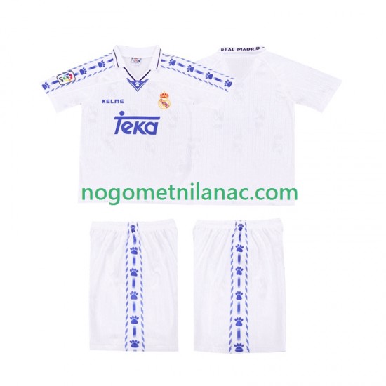 Dres Real Madrid 1996-1997 Retro Domaći Kratkih Rukava - Dječji