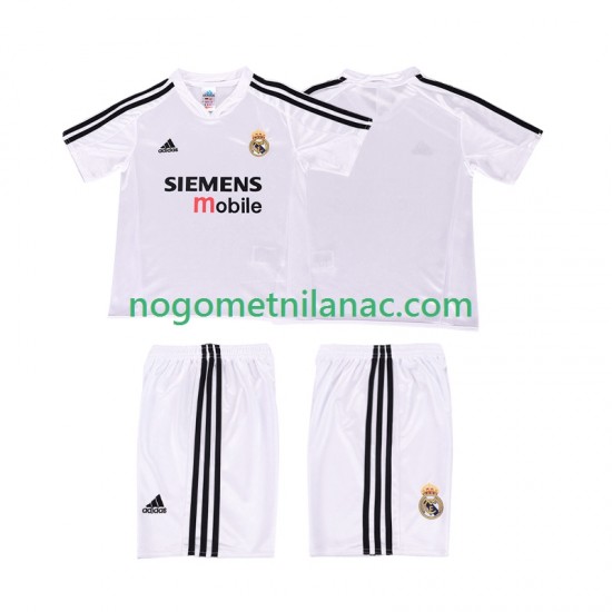 Dres Real Madrid 5 Retro Domaći 2004 2002 Kratkih Rukava - Dječji