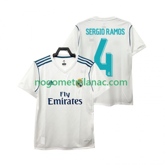 Dres Real Madrid SERGIO RAMOS 4 2017 2018 Retro Domaći Kratkih Rukava - Muški