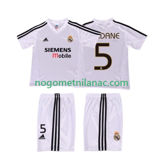 Dres Real Madrid ZIDANE 5 5 Retro Domaći 2004 2002 Kratkih Rukava - Dječji