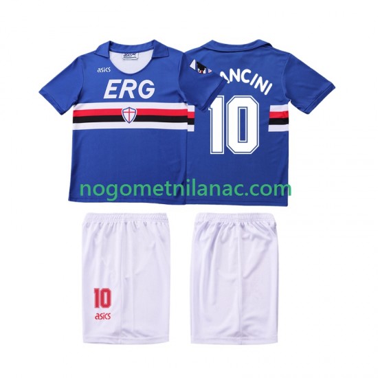 Dres Sampdoria MANCINI 10 1990 1991 Retro Domaći Kratkih Rukava - Dječji