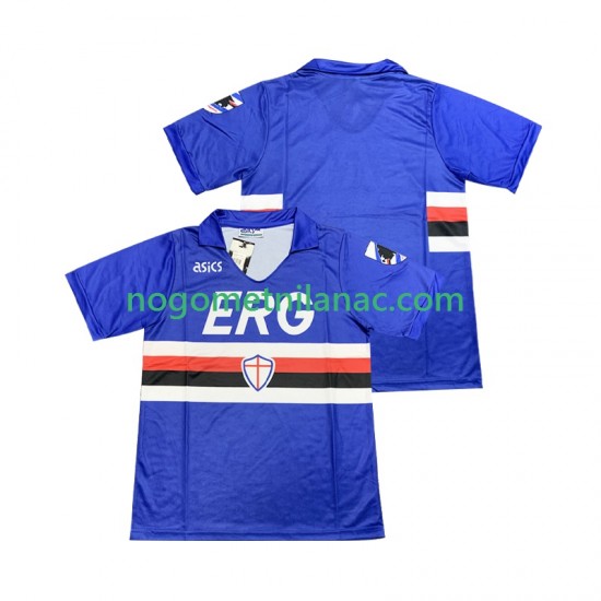 Dres Sampdoria 1990 1991 Retro Domaći Kratkih Rukava - Muški