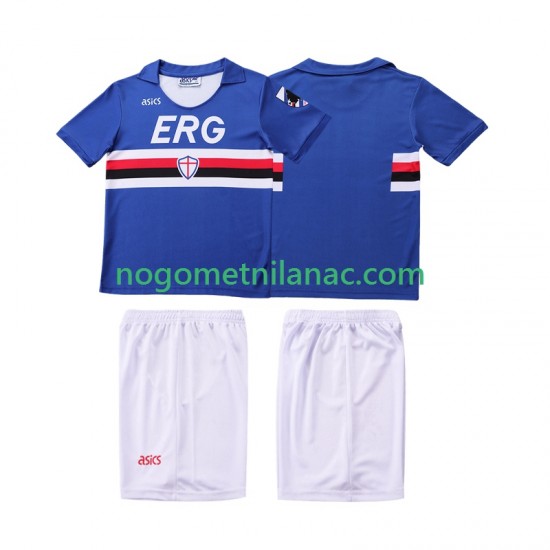 Dres Sampdoria 1990 1991 Retro Domaći Kratkih Rukava - Dječji